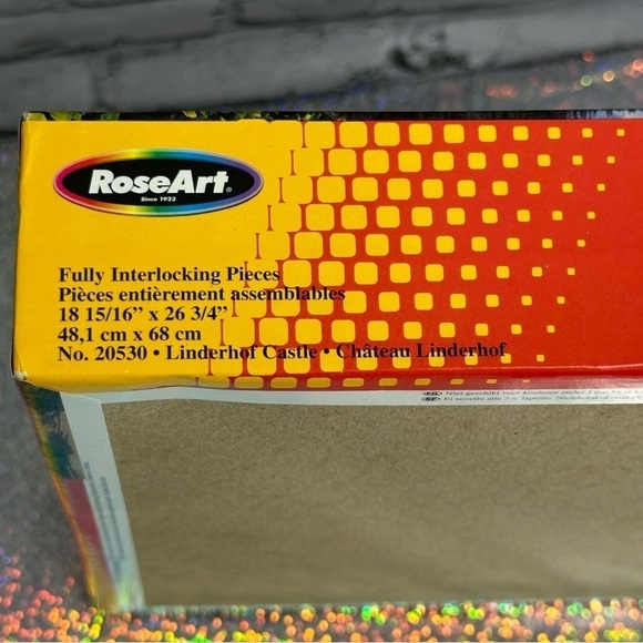 Puzzle Linderhof Castle 1000 Piece Jigsaw Puzzle RoseArt Vintage Sealed NEW - Picture 5 of 8